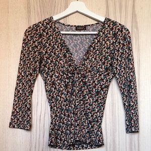 Xuss polka dot multi color blouse